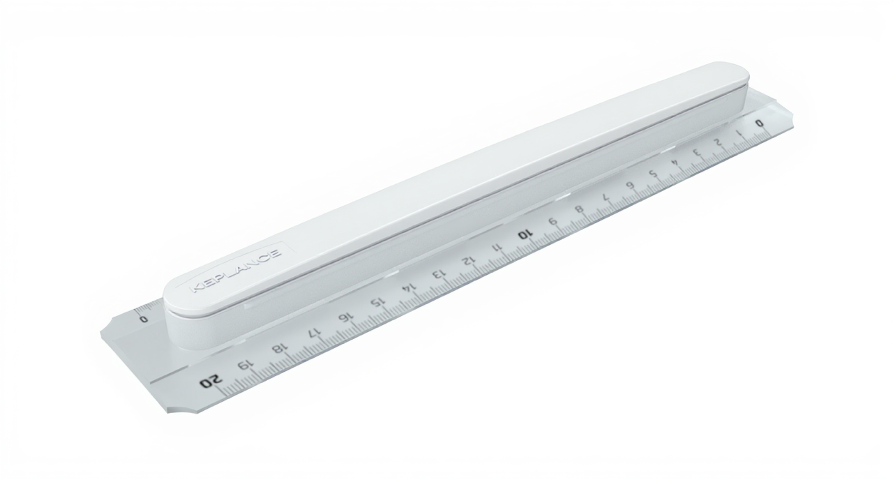 Règle antidérapante 20cm / blanche